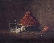 Jean Baptiste Simeon Chardin Still Life wtih Basket of Strawberries oil painting